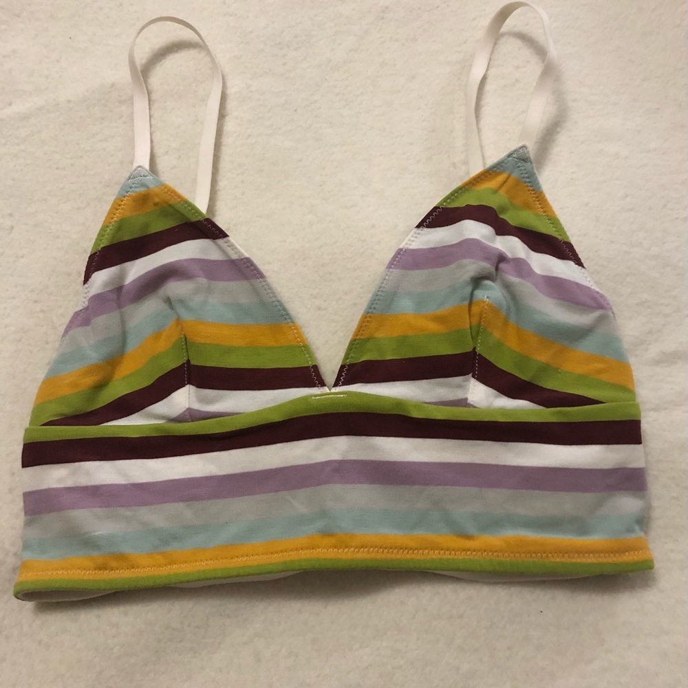 NWOT - Madewell Striped Bralette Top